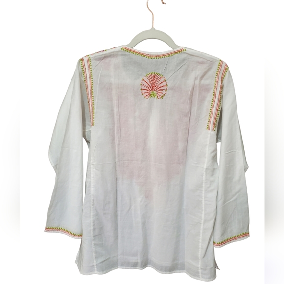 Sevya Handmade 3/4 Sleeve Embroidered Tunic Size S - Picture 2 of 5